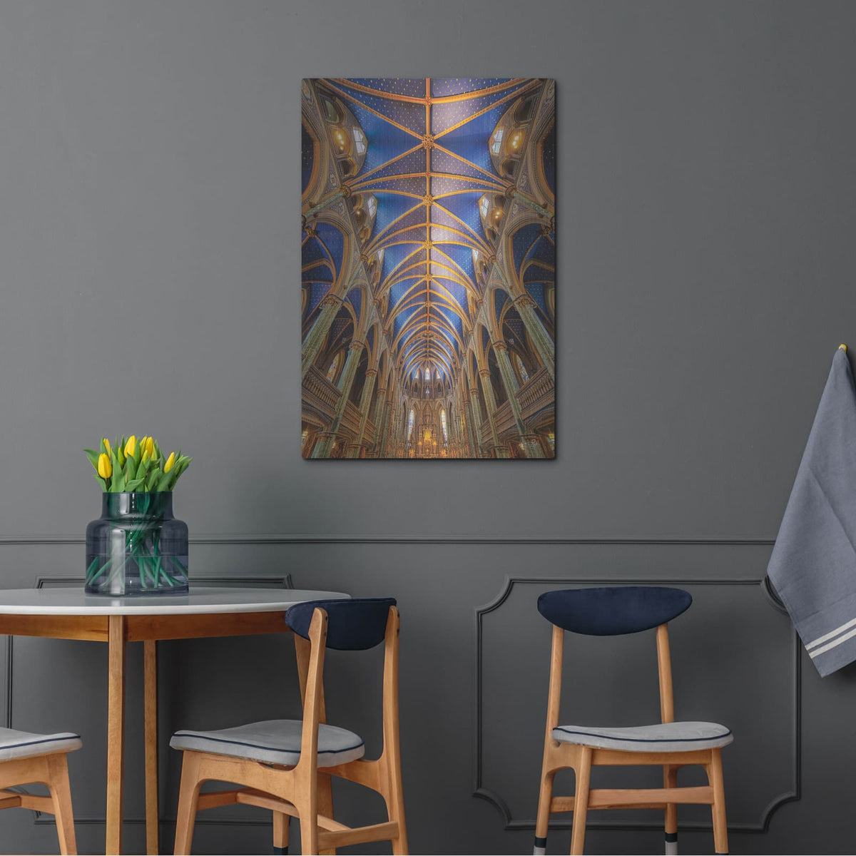 'Notre-Dame Cathedral Basilica' by Martin Podt – Metal Wall Art, 24x36 room view