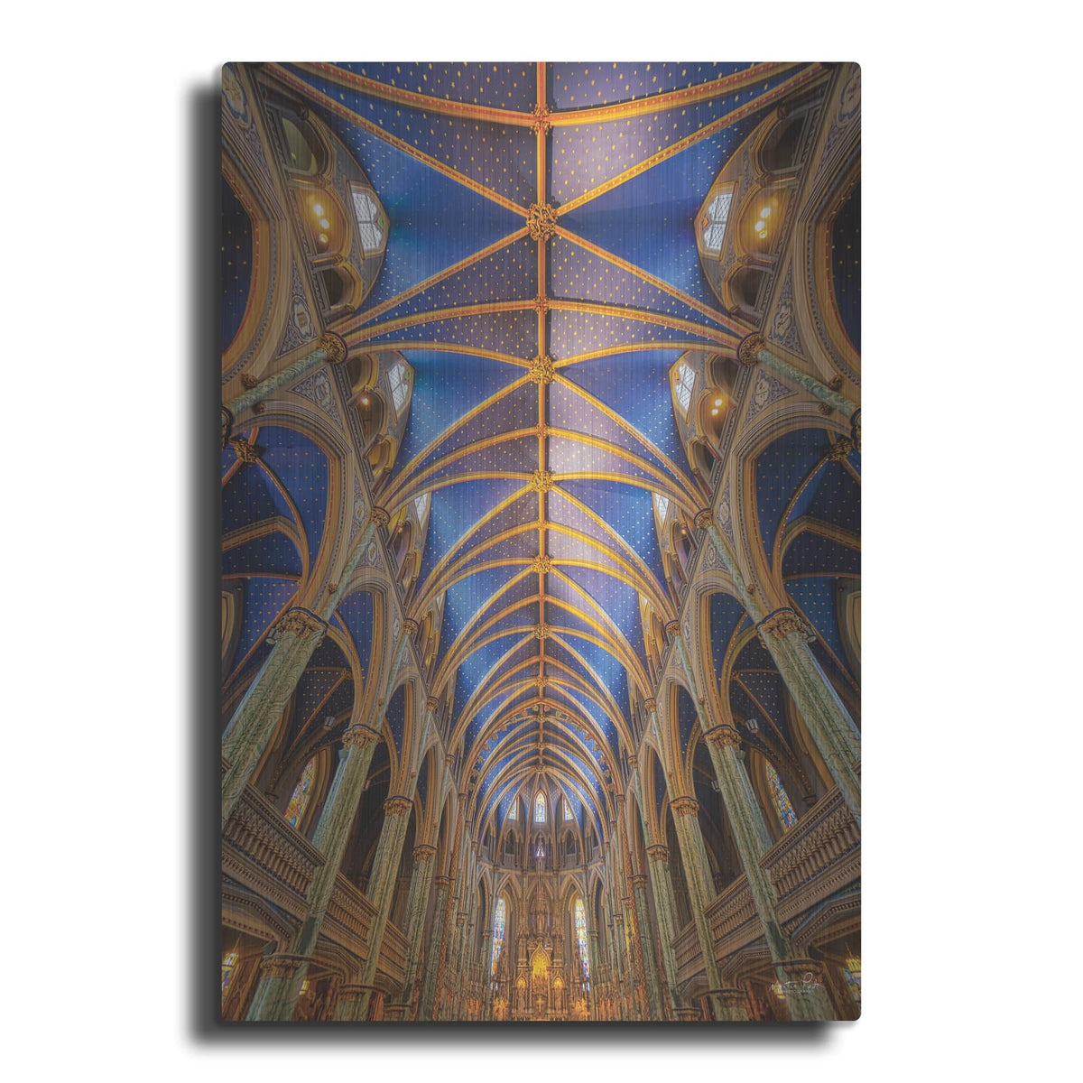 'Notre-Dame Cathedral Basilica' by Martin Podt – Metal Wall Art
