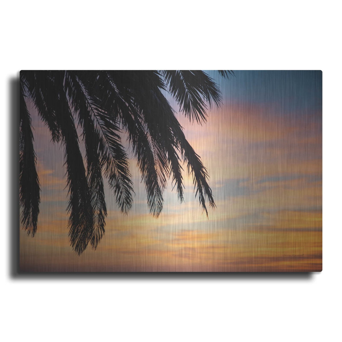 'Sunset Palms 1' by Laura Marshall – Metal Wall Art