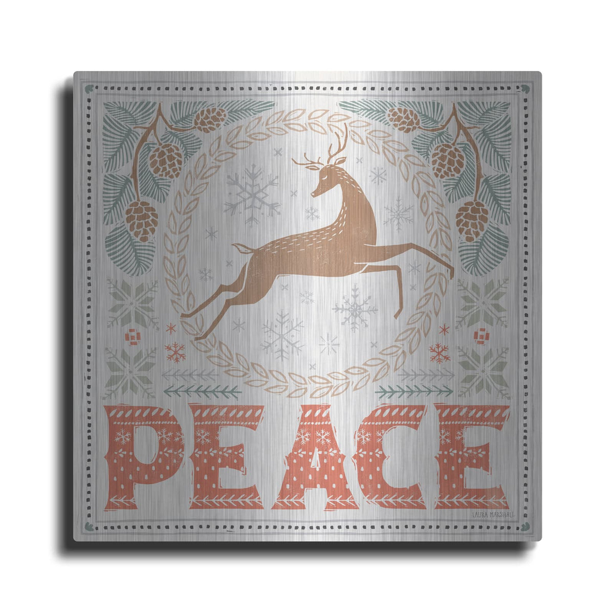 'Frosty Forest 4 White' by Laura Marshall – Metal Wall Art