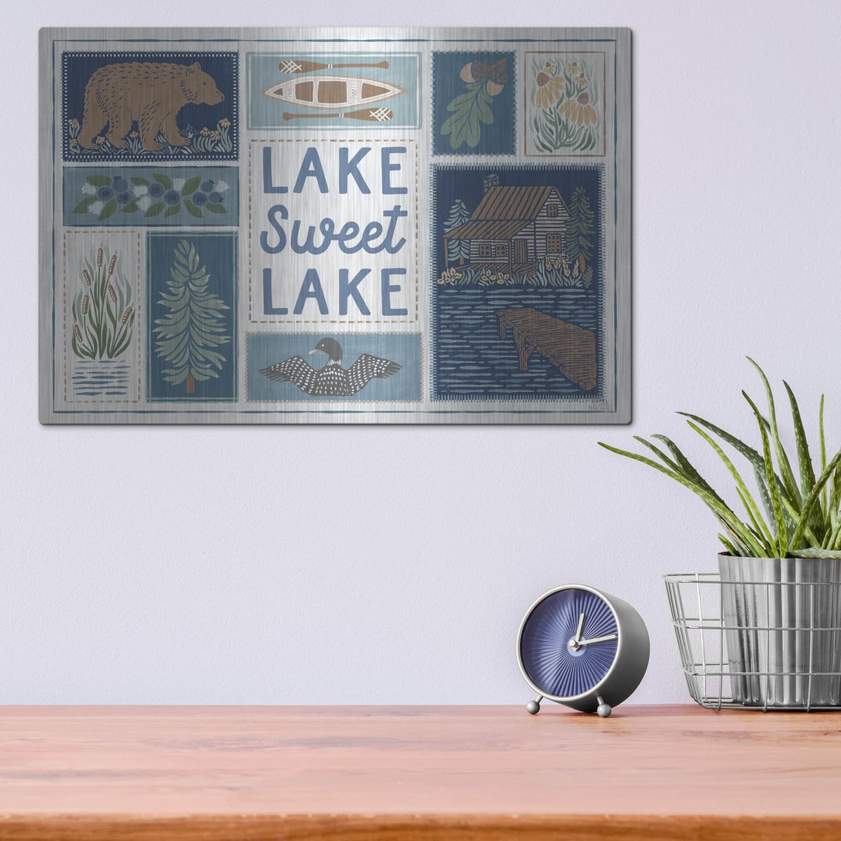 'Lakeside Days 6' by Laura Marshall – Metal Wall Art, 16x12 room view