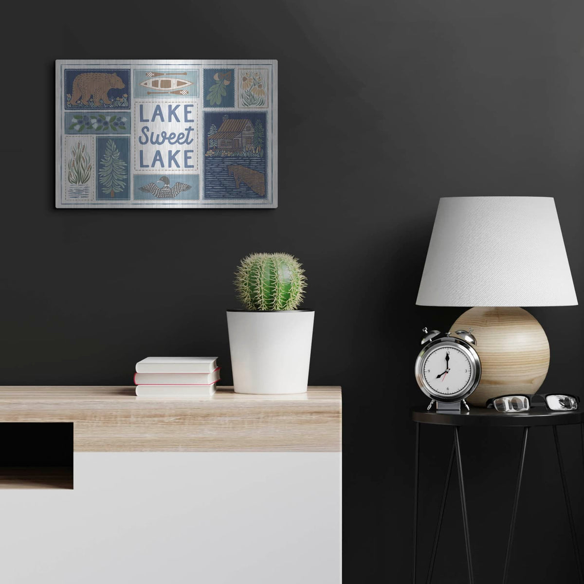 'Lakeside Days 6' by Laura Marshall – Metal Wall Art, 24x16 room view