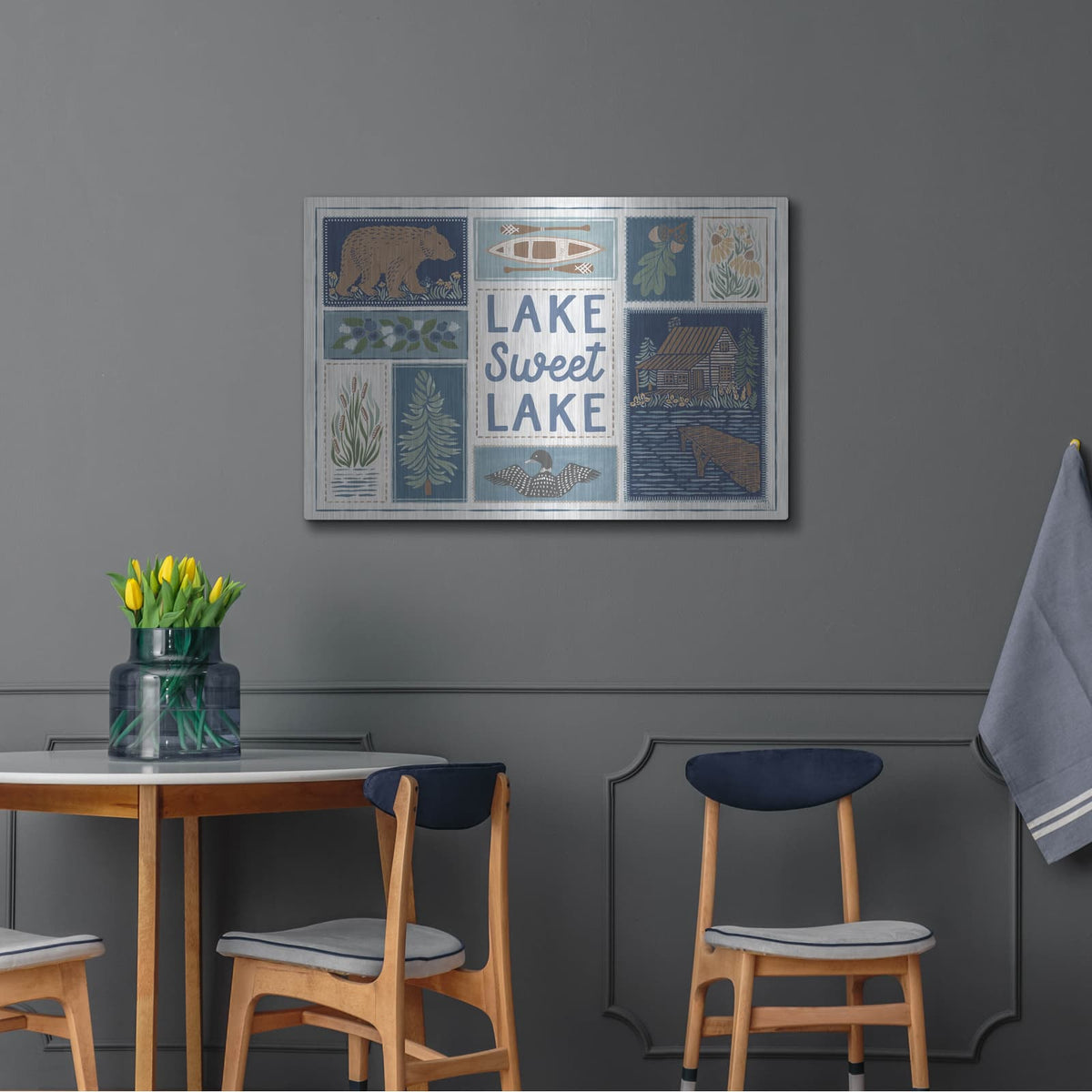 'Lakeside Days 6' by Laura Marshall – Metal Wall Art, 36x24 room view