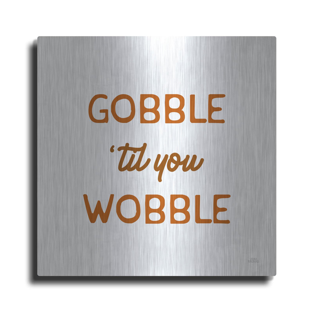 'Thanksgiving Typography 1' by Laura Marshall – Metal Wall Art