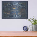 'Lakeside Days 1 Blue' by Laura Marshall – Metal Wall Art, 16x12 room view