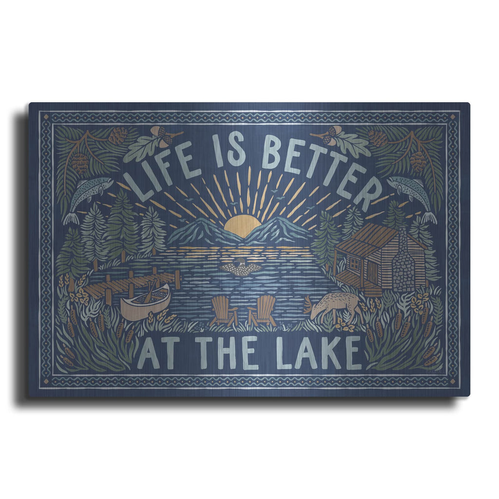 'Lakeside Days 1 Blue' by Laura Marshall – Metal Wall Art