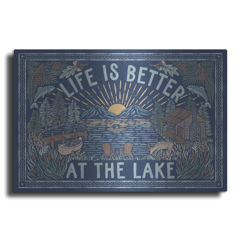 'Lakeside Days 1 Blue' by Laura Marshall – Metal Wall Art