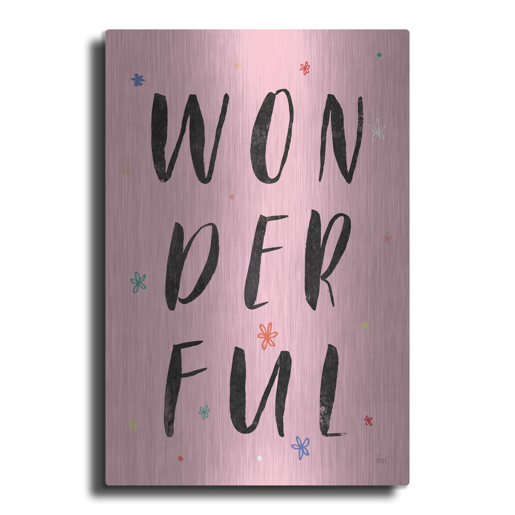 'Colorful Bold Words 1' by Laura Marshall – Metal Wall Art