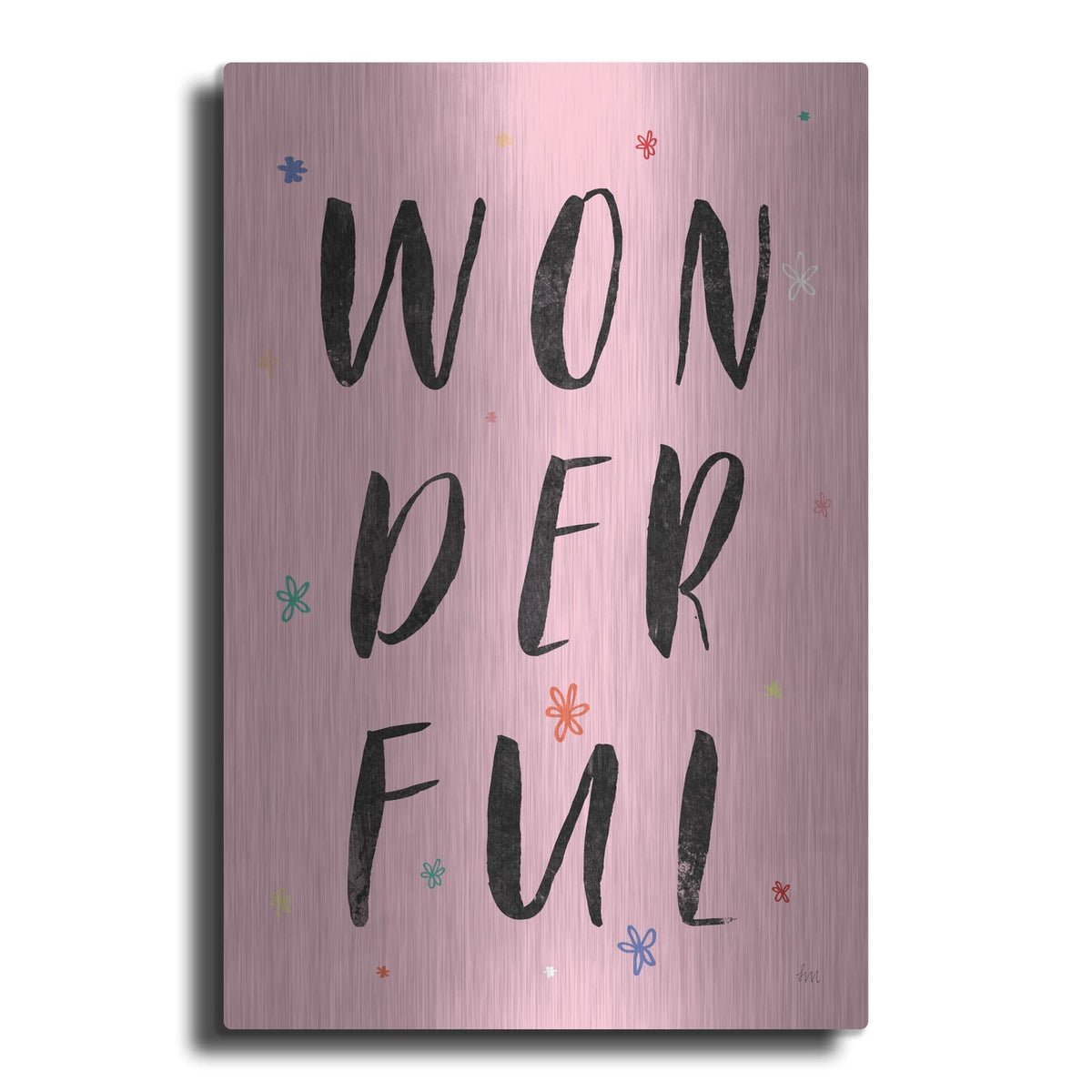 'Colorful Bold Words 1' by Laura Marshall – Metal Wall Art