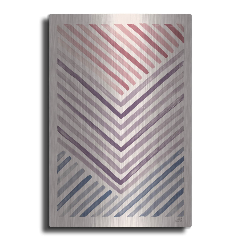 'Red And Blue Sunset 4' by Laura Marshall – Metal Wall Art
