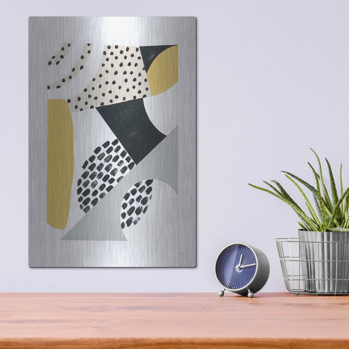 'Luminous Tumble 2 Yellow' by Laura Marshall – Metal Wall Art, 12x16 room view