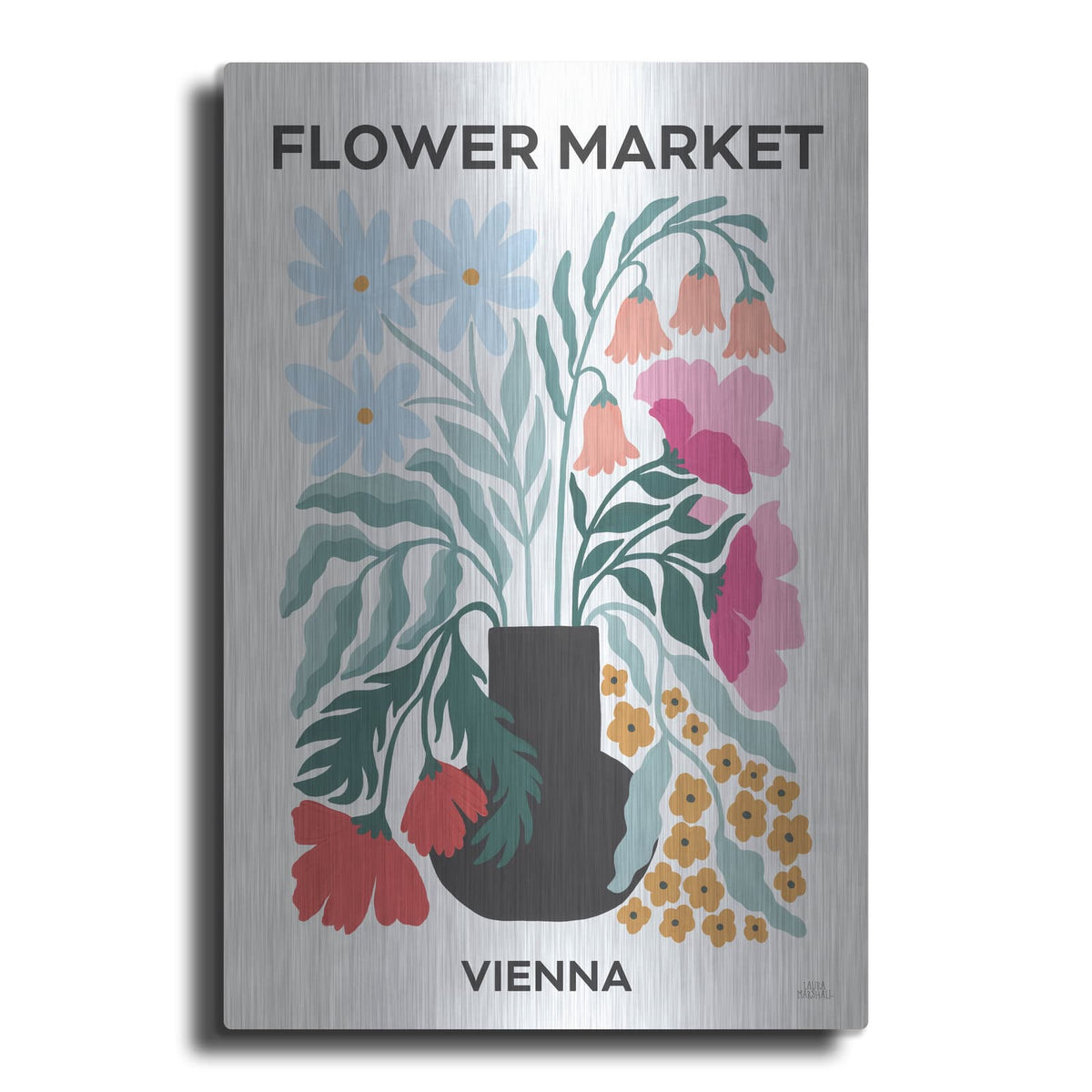 'Flower Market 4' by Laura Marshall – Metal Wall Art