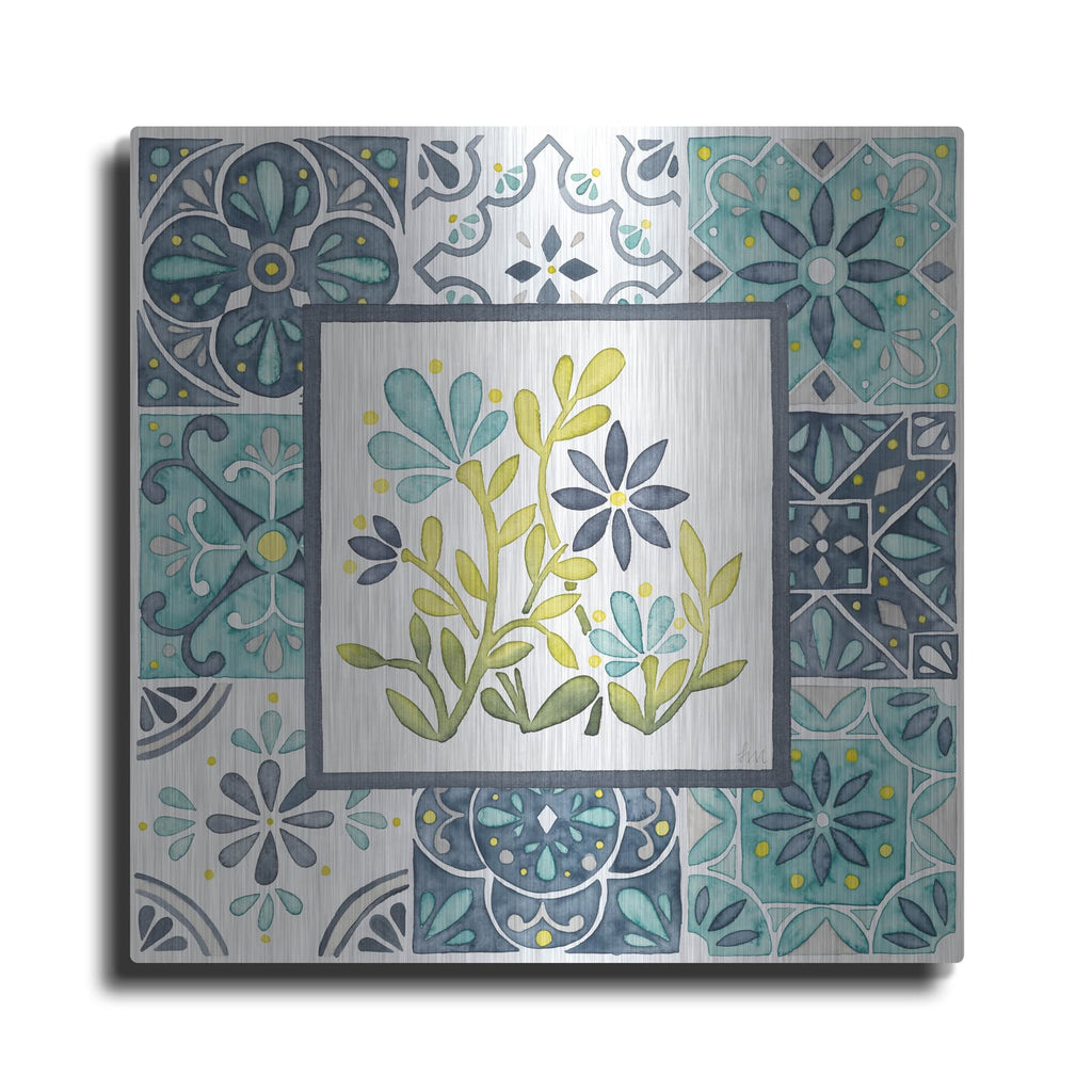 'Garden Getaway Patchwork 4' by Laura Marshall – Metal Wall Art