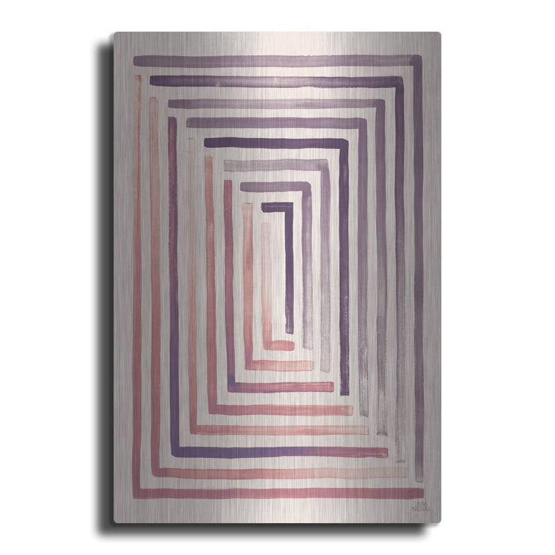 'Red And Blue Sunset 2' by Laura Marshall – Metal Wall Art