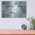 'Garden Getaway Home' by Laura Marshall – Metal Wall Art, 16x12 room view