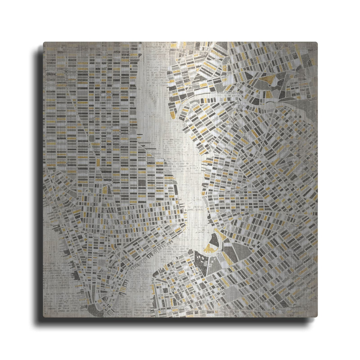 'Neutral New York Map' by Laura Marshall – Metal Wall Art