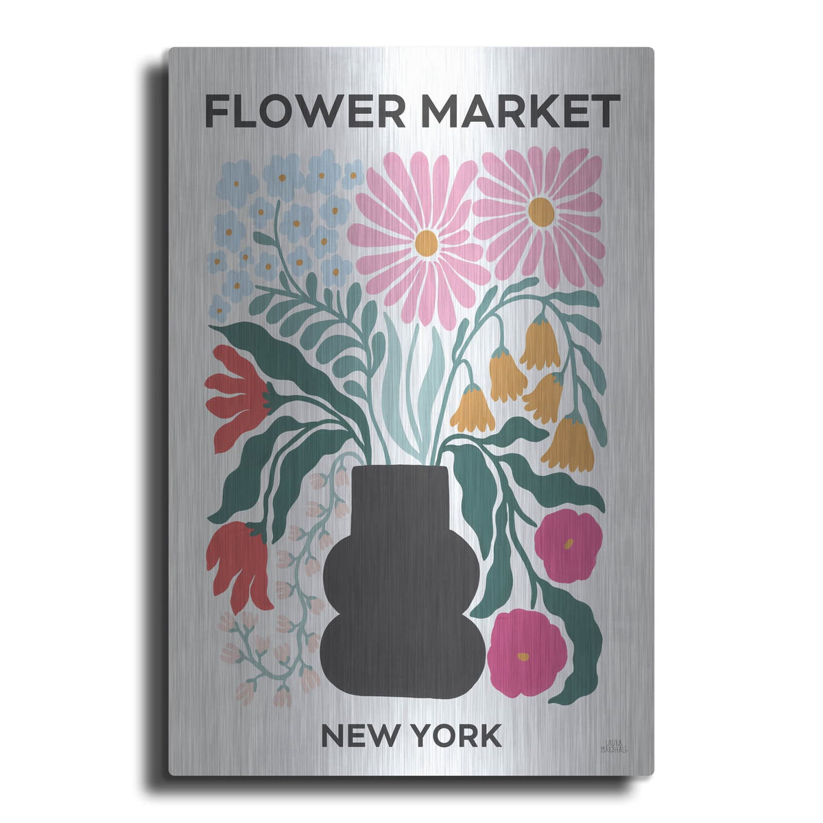 'Flower Market 3' by Laura Marshall – Metal Wall Art