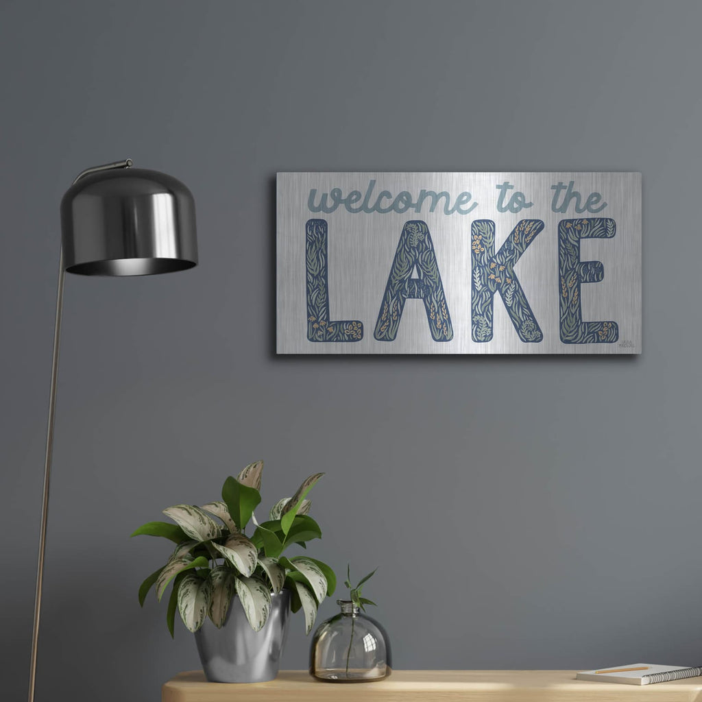 'Lakeside Days Ix' by Laura Marshall – Metal Wall Art, 24x12 room view