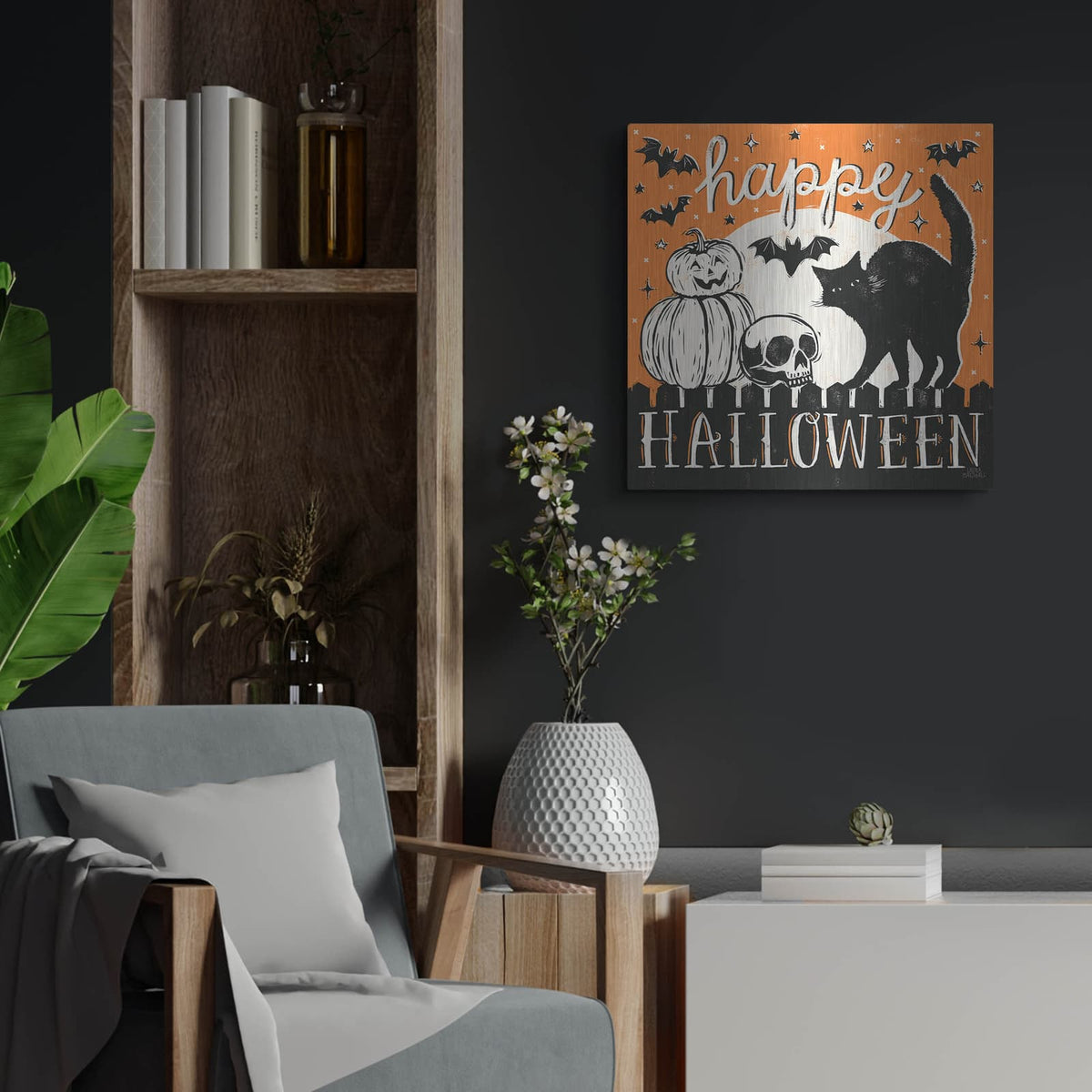 'Hocus Pocus 4' by Laura Marshall – Metal Wall Art, 24x24 room view
