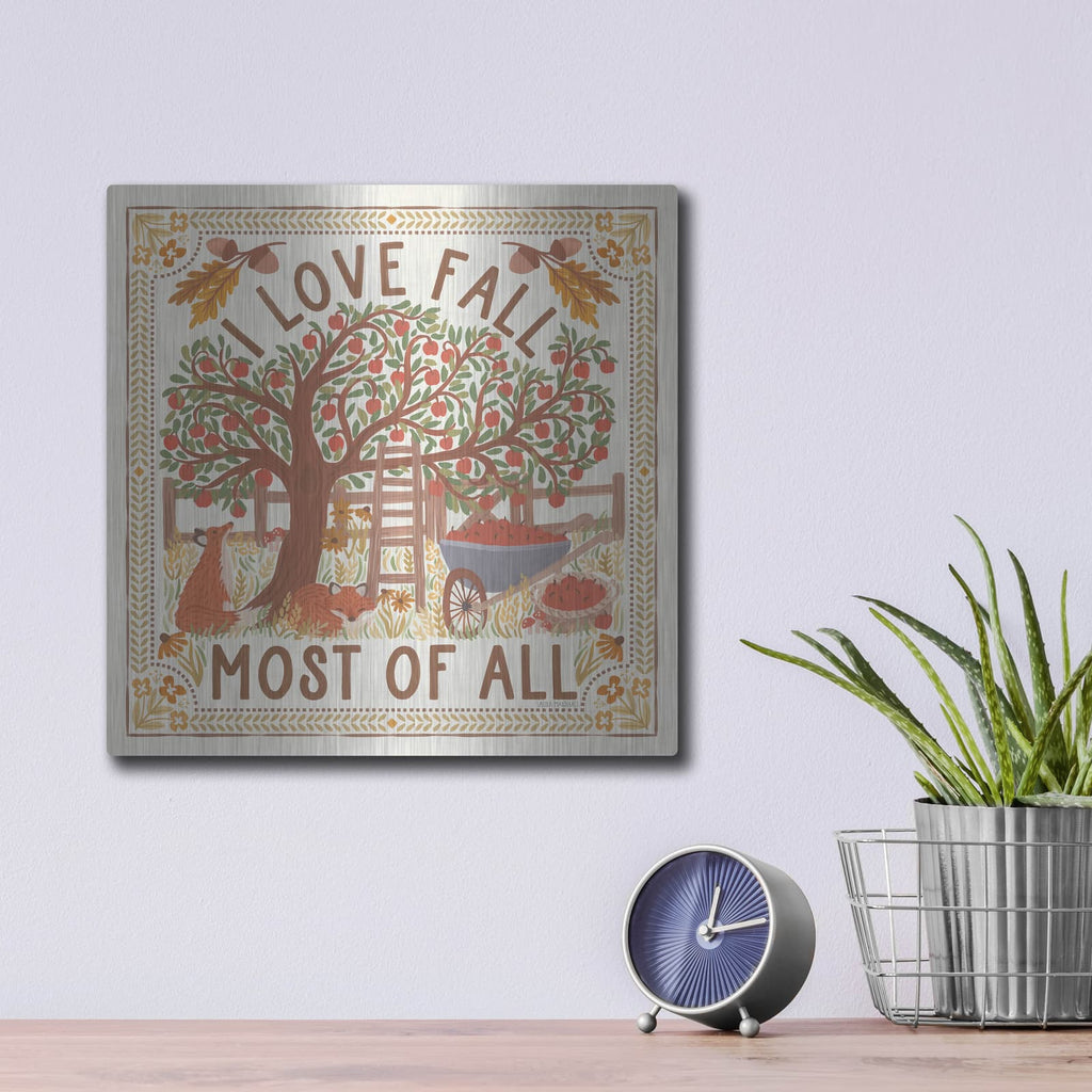 'Autumn Days 2' by Laura Marshall – Metal Wall Art, 12x12 room view