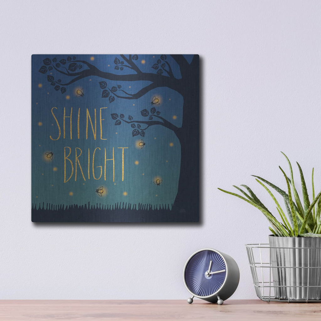 'Twilight Fireflies 2' by Laura Marshall – Metal Wall Art, 12x12 room view