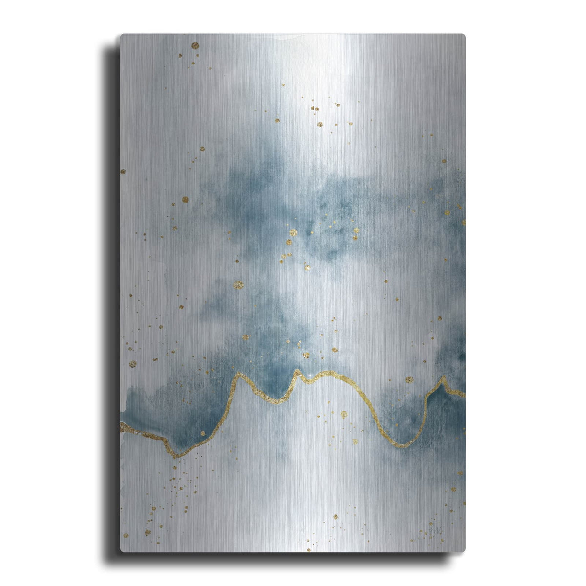 'Flow With Gold 2' by Laura Marshall – Metal Wall Art