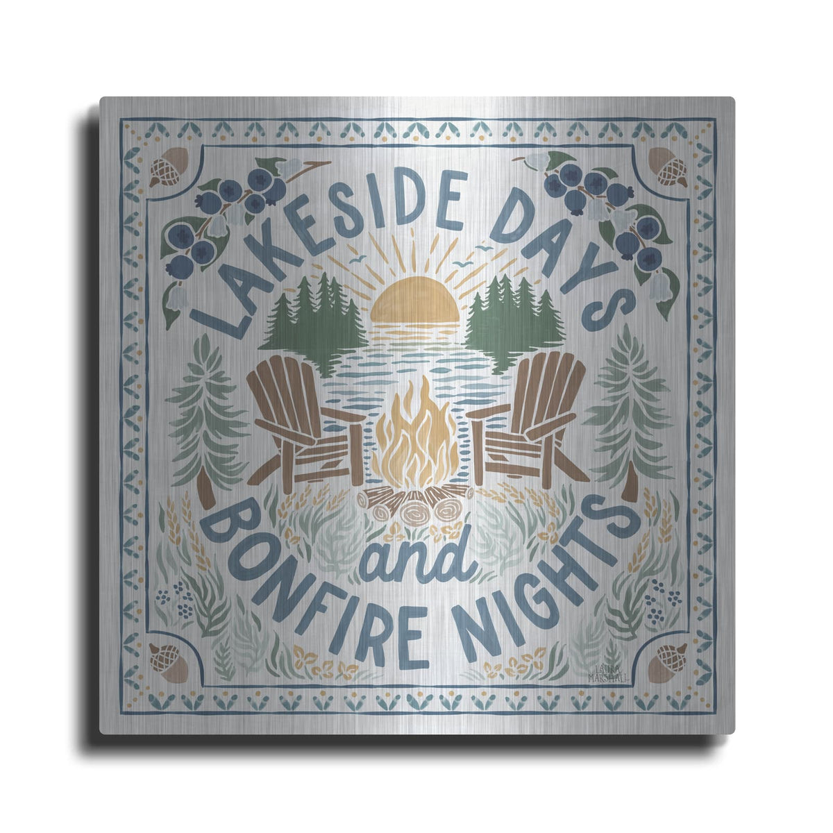 'Lakeside Days 4' by Laura Marshall – Metal Wall Art