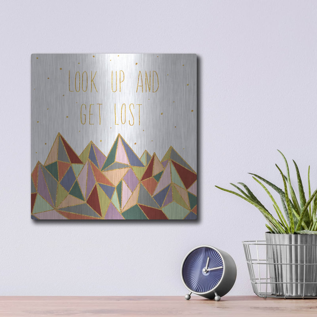 'Written In The Stars 2 On White' by Laura Marshall – Metal Wall Art, 12x12 room view