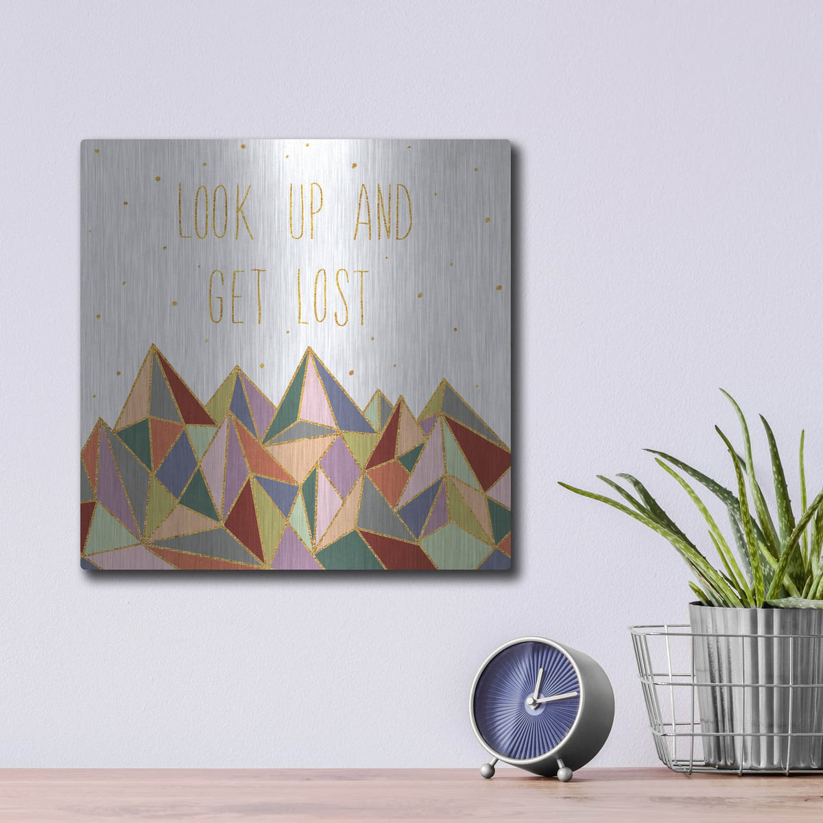 'Written In The Stars 2 On White' by Laura Marshall – Metal Wall Art, 12x12 room view