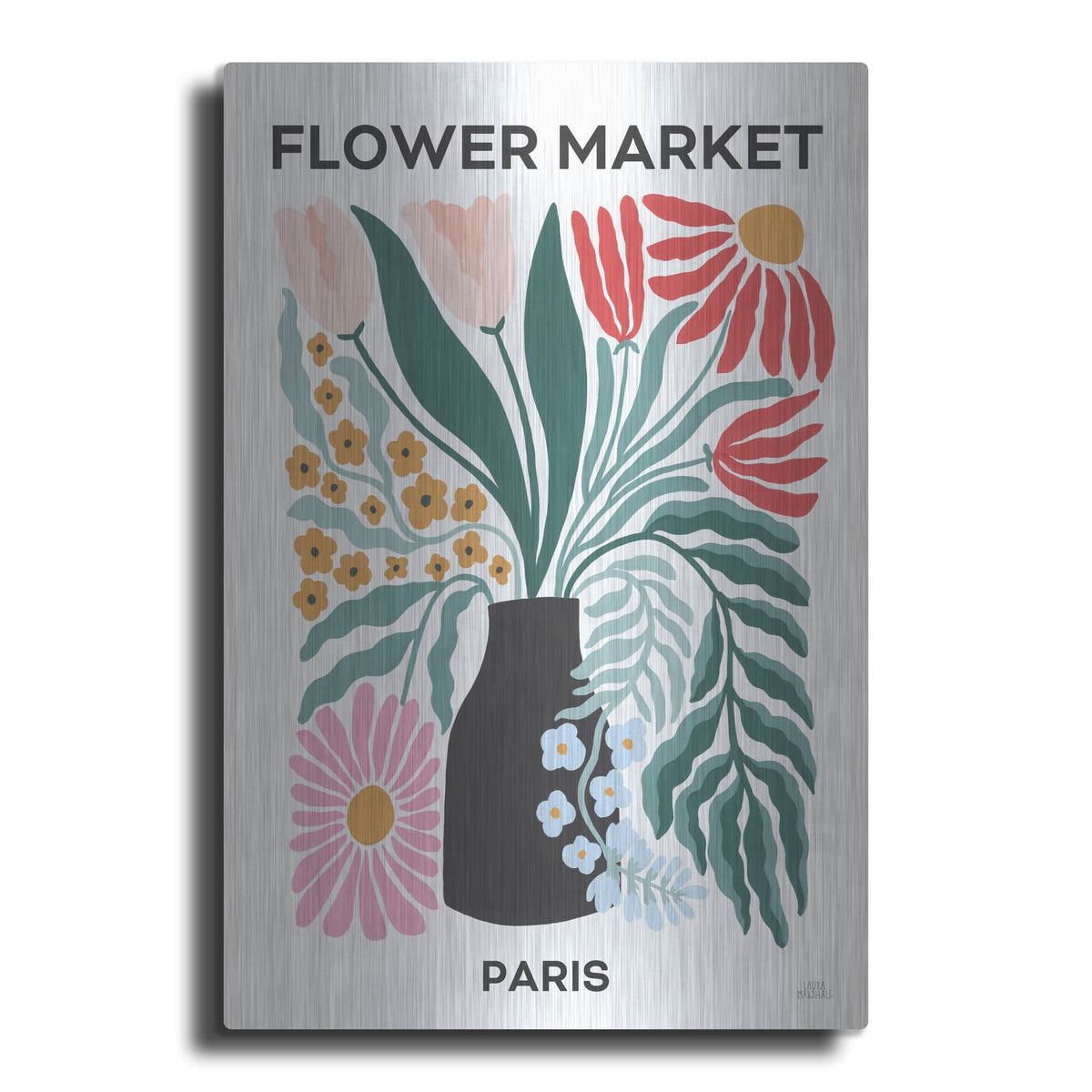 'Flower Market 2' by Laura Marshall – Metal Wall Art