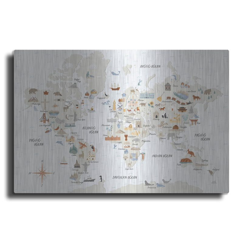 'Around The World 1' by Laura Marshall – Metal Wall Art