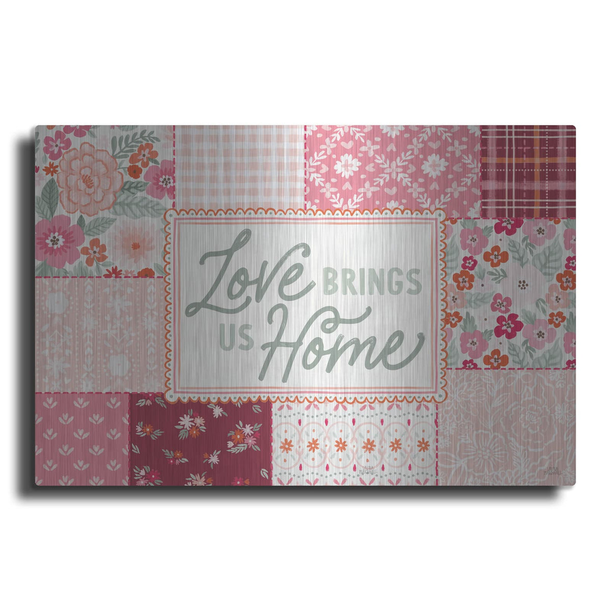 'Blooming Hearts 1' by Laura Marshall – Metal Wall Art