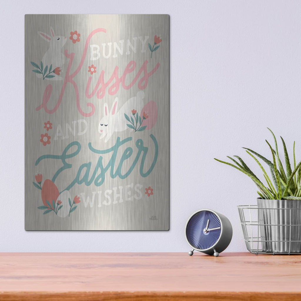 'Bunny Kisses 2 Beige' by Laura Marshall – Metal Wall Art, 12x16 room view