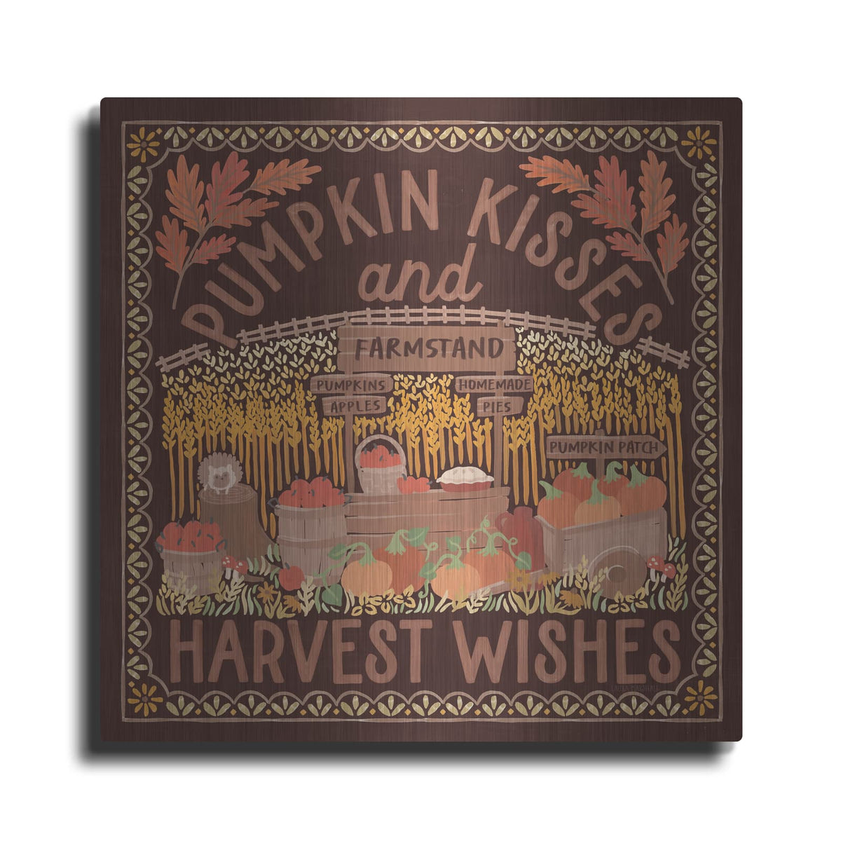 'Autumn Days 5 Dark' by Laura Marshall – Metal Wall Art