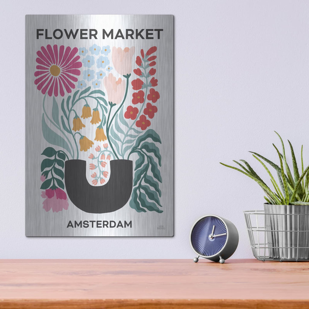 'Flower Market V' by Laura Marshall – Metal Wall Art, 12x16 room view