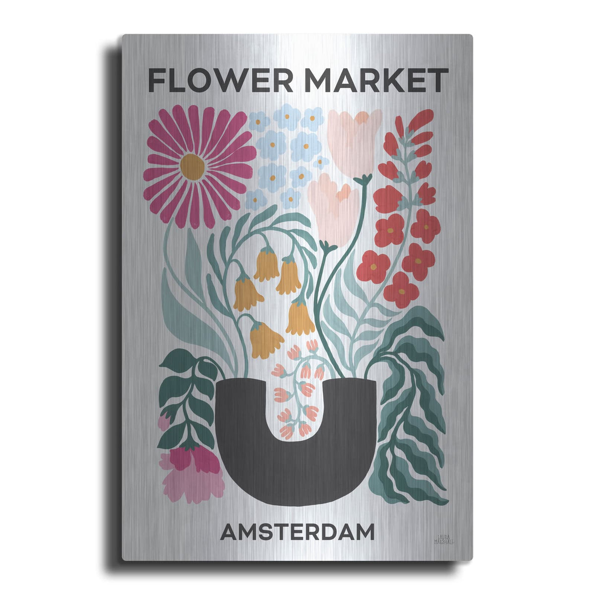 'Flower Market V' by Laura Marshall – Metal Wall Art