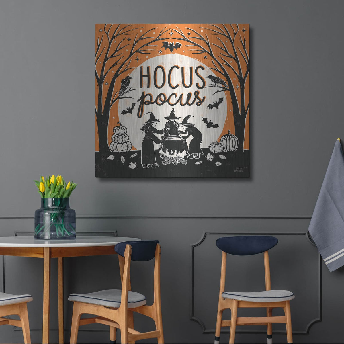 'Hocus Pocus 2' by Laura Marshall – Metal Wall Art, 36x36 room view