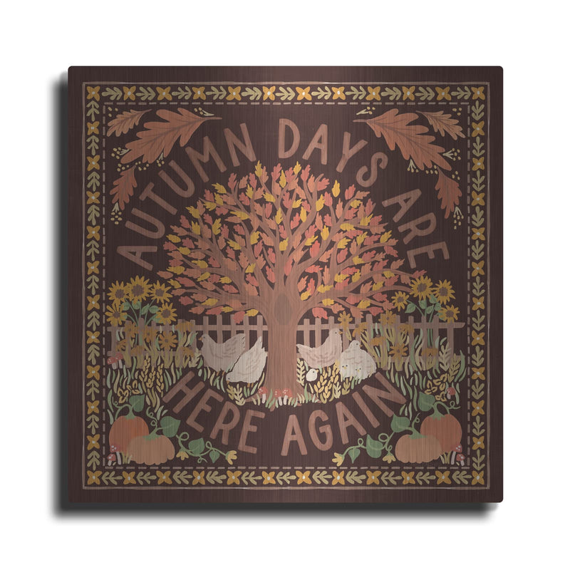 'Autumn Days 3 Dark' by Laura Marshall – Metal Wall Art