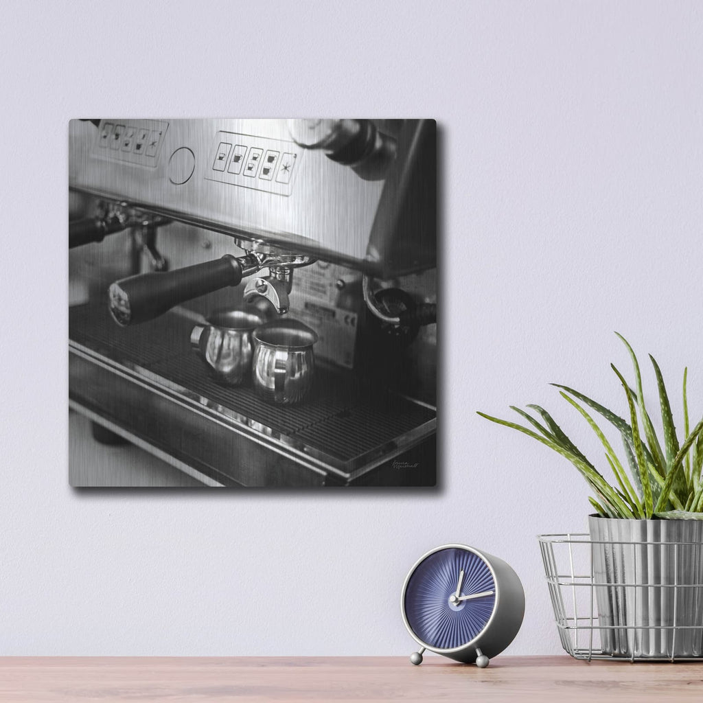 'Coffeehouse 1' by Laura Marshall – Metal Wall Art, 12x12 room view