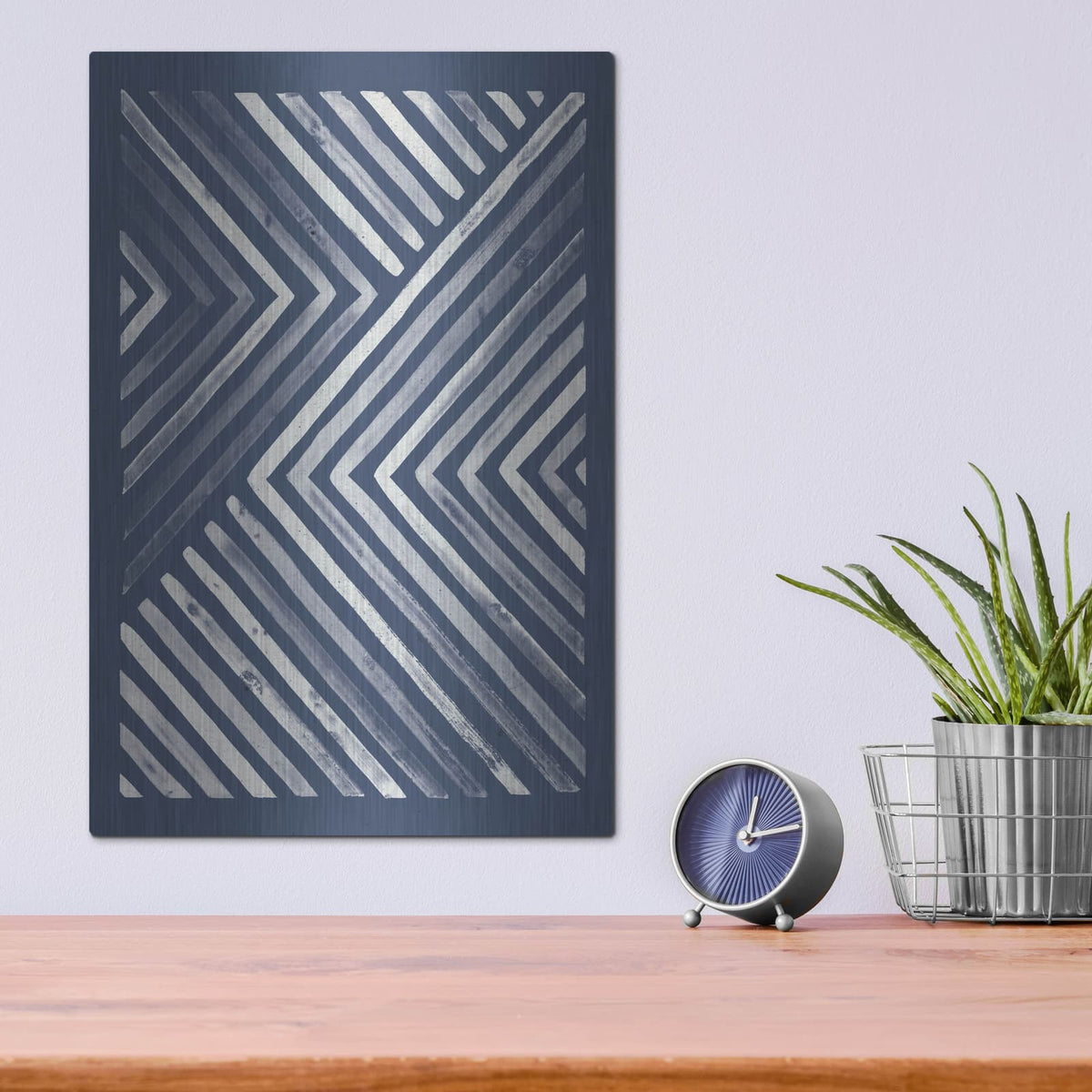 'Blue Sunset 1' by Laura Marshall – Metal Wall Art, 12x16 room view