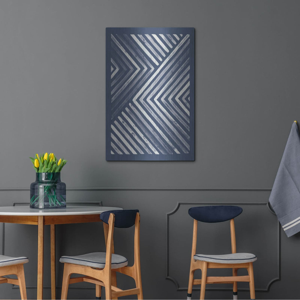 'Blue Sunset 1' by Laura Marshall – Metal Wall Art, 24x36 room view