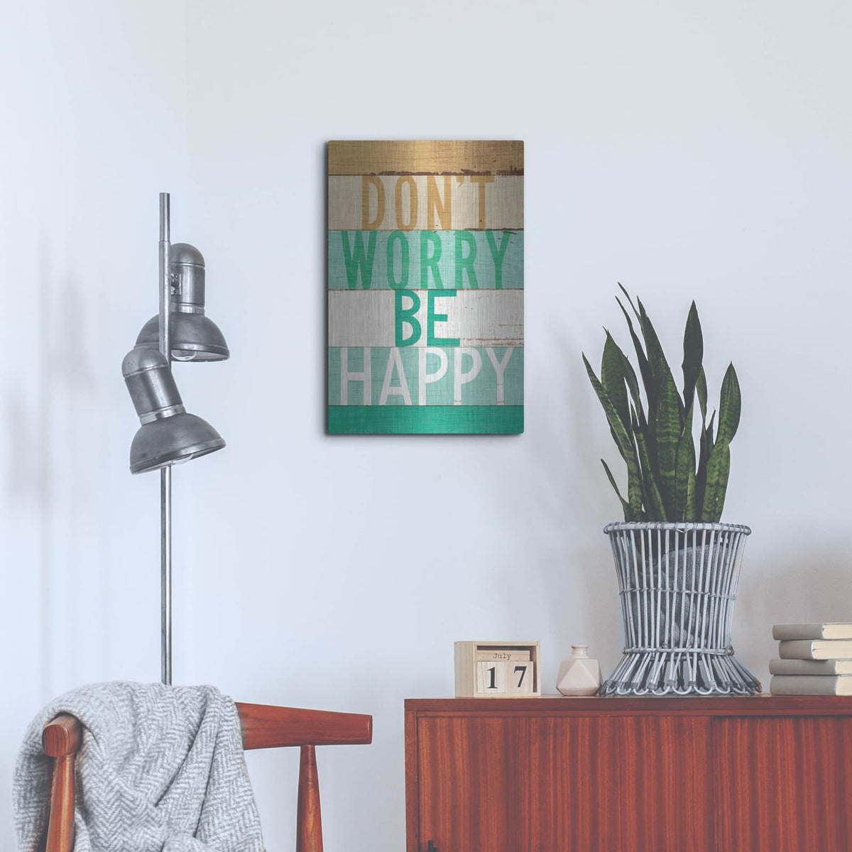 'Beachscape Inspiration 6 Green' by Michael Mullan – Metal Wall Art, 16x24 room view