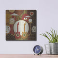 'Rock N Roll Drums Brown' by Michael Mullan – Metal Wall Art, 12x12 room view