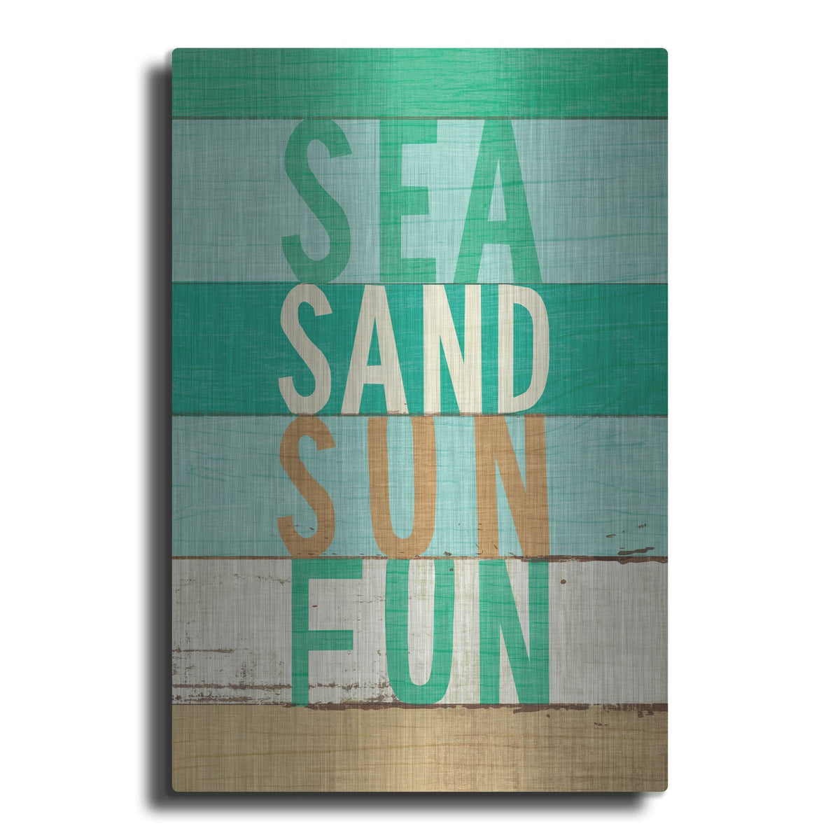 'Beachscape Inspiration Viii Green' by Michael Mullan – Metal Wall Art