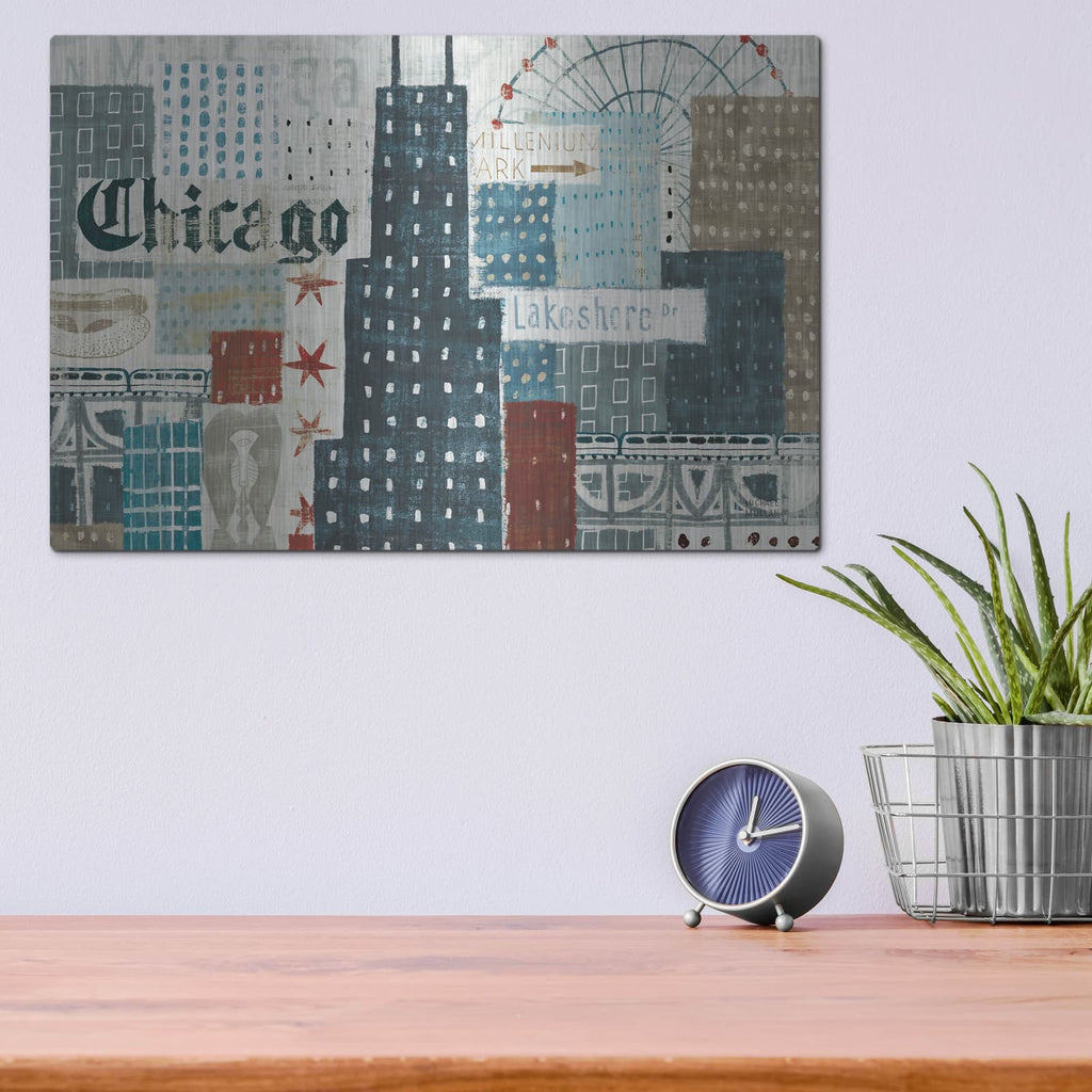 'Hey Chicago 2' by Michael Mullan – Metal Wall Art, 16x12 room view