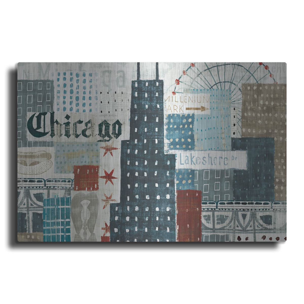 'Hey Chicago 2' by Michael Mullan – Metal Wall Art