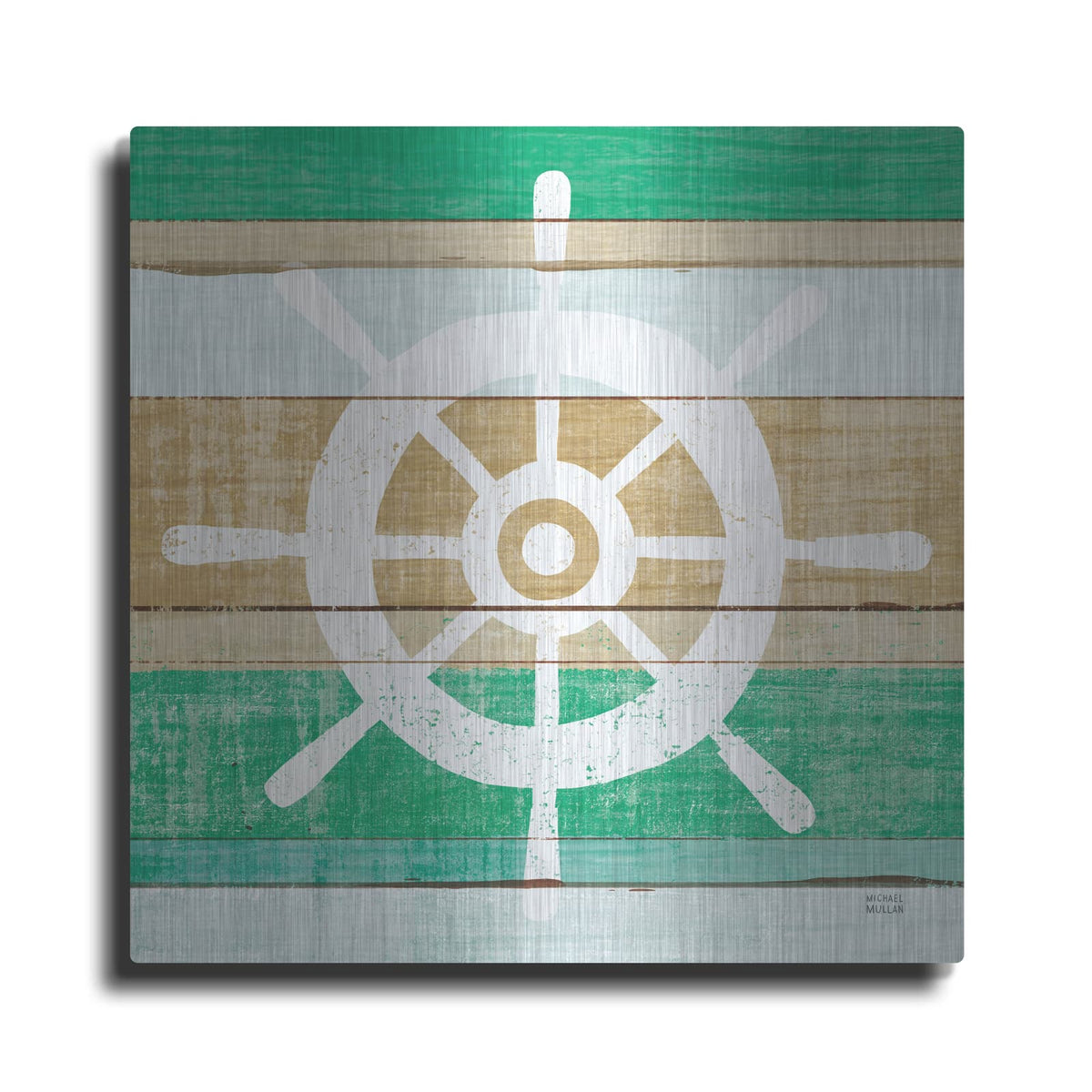 'Beachscape 6 Helm Green' by Michael Mullan – Metal Wall Art