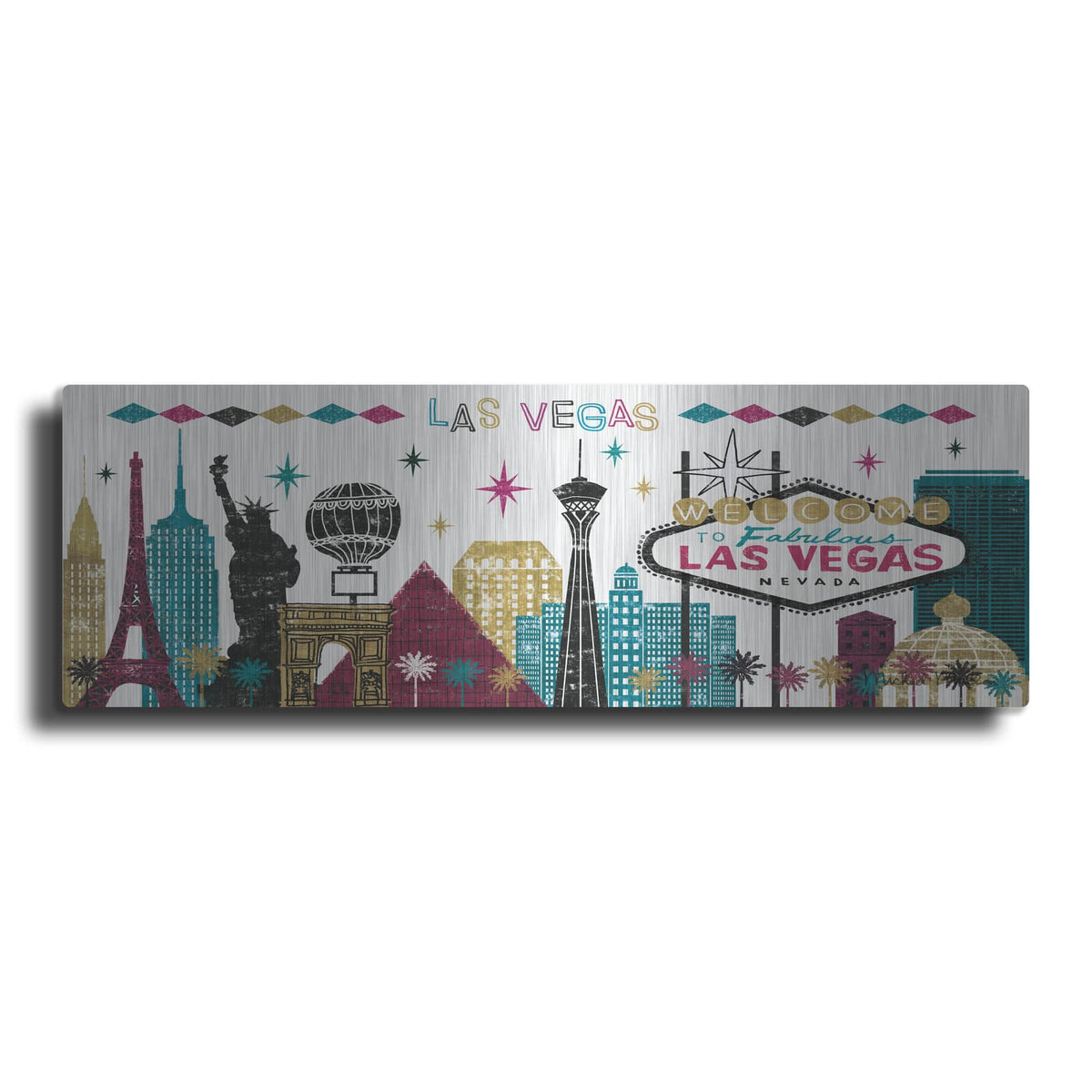 'Las Vegas Skyline Panel' by Michael Mullan – Metal Wall Art