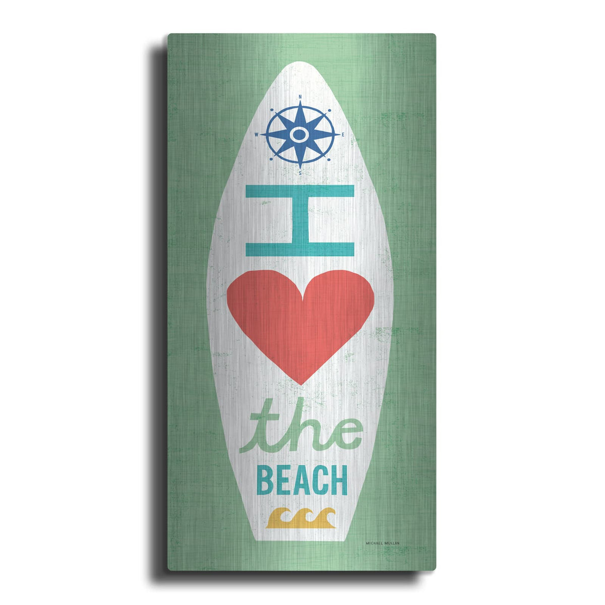 'Beach Bums Surf Board 2' by Michael Mullan – Metal Wall Art