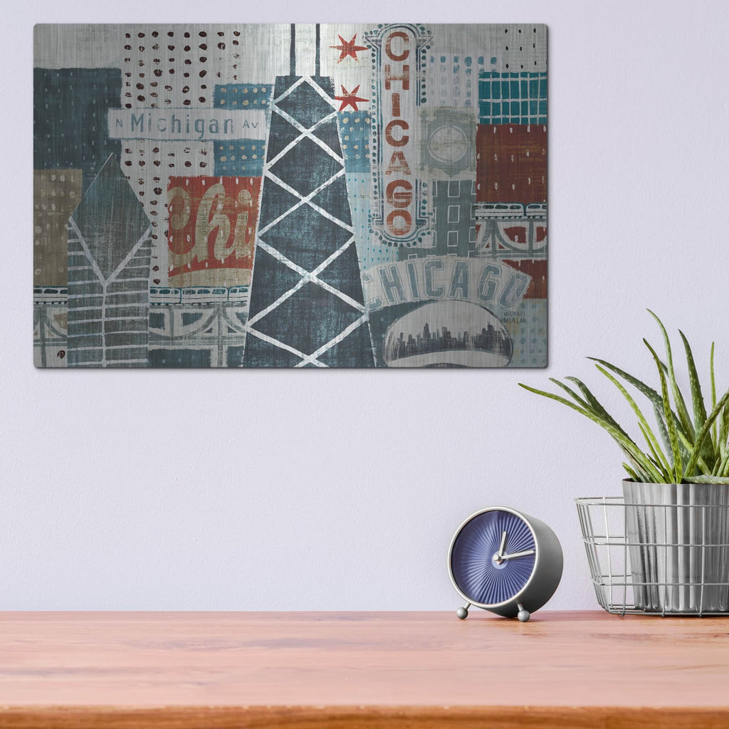 'Hey Chicago 3' by Michael Mullan – Metal Wall Art, 16x12 room view